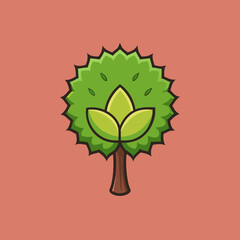 vector illustration of a green tree