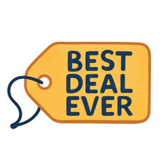 Best deal tag clipart with transparent background perfect for black friday sale promotion png design element