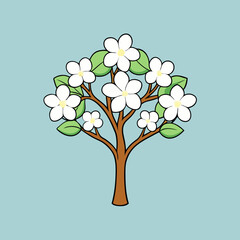 apple tree with flowers