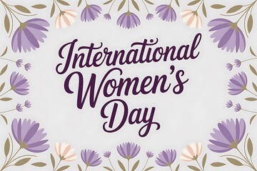Obraz premium Celebrate International Women's Day with this elegant floral design, perfect for social media posts, website banners, and empowering marketing campaigns this March