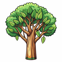 vector illustration of a green tree