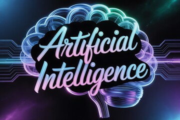 Explore the dynamic future of Artificial Intelligence with vibrant, glowing neural pathways and futuristic digital circuits igniting innovation and progress