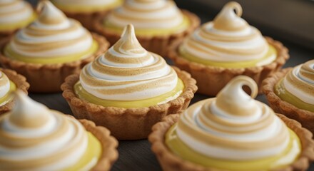 Lemon tartlets with creamy topping
