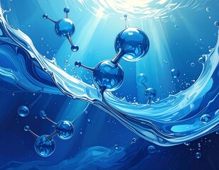 Subaquatic molecular interaction in liquid environment