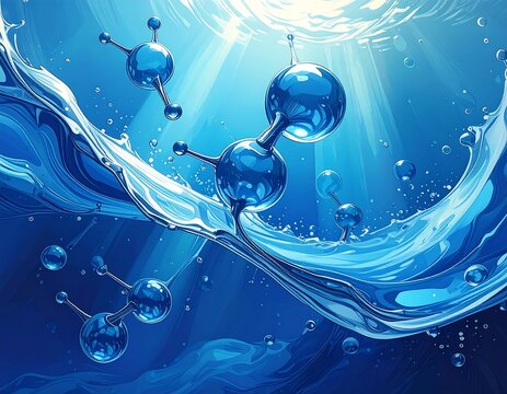 Subaquatic molecular interaction in liquid environment