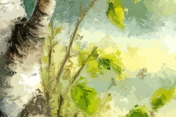 Fototapeta premium Various oil paintings, flowers, chrysanthemums, small streams, village landscapes, roses, peonies, flowers, birds, and forests