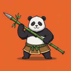 Panda mascot illustration in bold and modern style. Perfect for esport logo, gaming character, sports team emblem, and branding design.