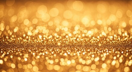 Abstract Golden Bokeh Background Creating a Festive and Luxurious Atmosphere