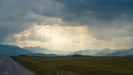 summer in the mountains. a beautiful mountain gorge