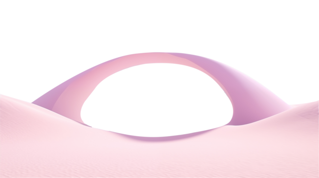 Beach sand, sand dune landscape isolated, transparent PNG background.