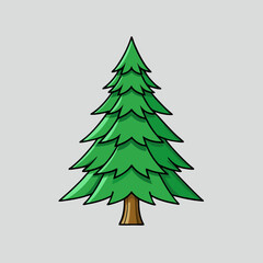 Obraz premium christmas tree vector illustration