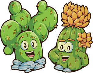 cute cactus cartoon