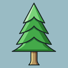 Fototapeta premium christmas tree vector illustration