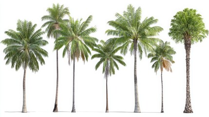 Obraz premium bark. Tropical coconut trees with distinct textures, isolated for a crisp botanical focus. gardening catalogs, home-decor guides, designed for home decor and floral branding, used by clinicians.