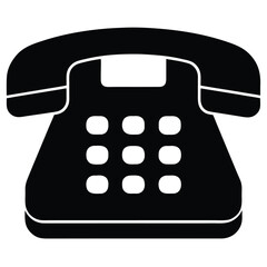 Vector art of classic rotary phone, , a nostalgic symbol of communication, perfect for vintage themes and retro designs, evoking a sense of history