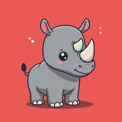 Rhino mascot illustration with bold and dynamic style. Perfect for esport logo, sports team emblem, gaming character, and strong brand identity.