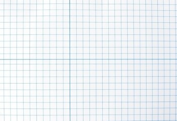 White graph paper background with thin blue lines, creating a grid pattern, geometry, technology