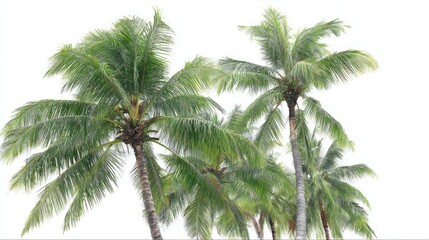 bark. Tropical coconut trees with distinct textures, isolated for a crisp botanical focus. gardening catalogs, home-decor guides, designed for home decor and floral branding, used by clinicians.