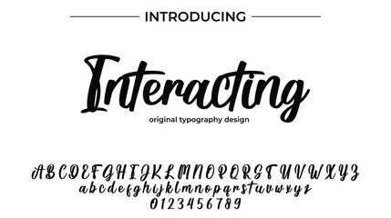 Interacting - Elegant Script Font for Smooth Handwritten Design and Creative Typography