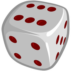 Dice Drawing Cartoon Vector Illustration
