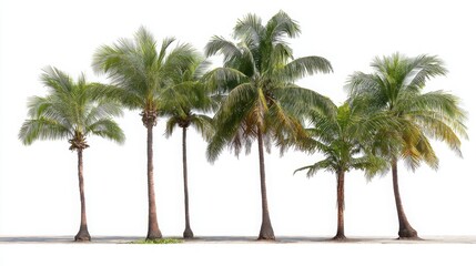 Obraz premium bark. Tropical coconut trees with distinct textures, isolated for a crisp botanical focus. gardening catalogs, home-decor guides, designed for home decor and floral branding, used by clinicians.