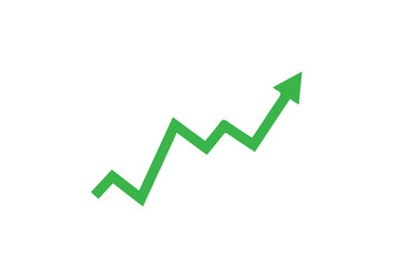 business graph on white background