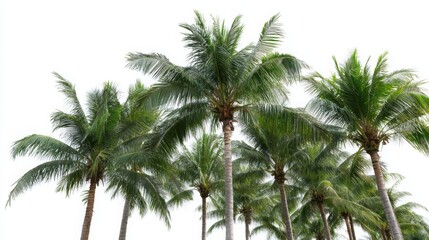 Fototapeta premium bark. Tropical coconut trees with distinct textures, isolated for a crisp botanical focus. gardening catalogs, home-decor guides, designed for home decor and floral branding, used by clinicians.