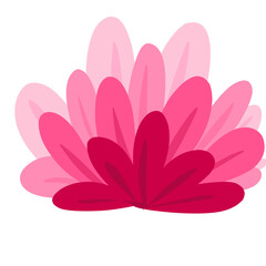 Naklejka premium Blooming Pink Red Flower Illustration