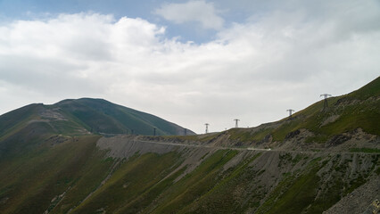 summer in the mountains. a beautiful mountain gorge