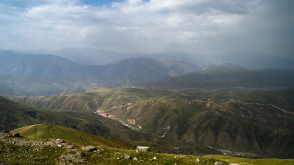 summer in the mountains. a beautiful mountain gorge