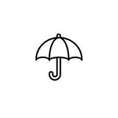 Protective Shelter A Simple Umbrella Icon for Safety and Security