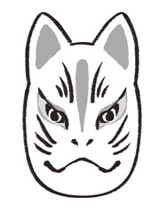 お面　狐