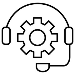 Technical Support Outline Icon