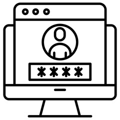 User Login Outline Icon