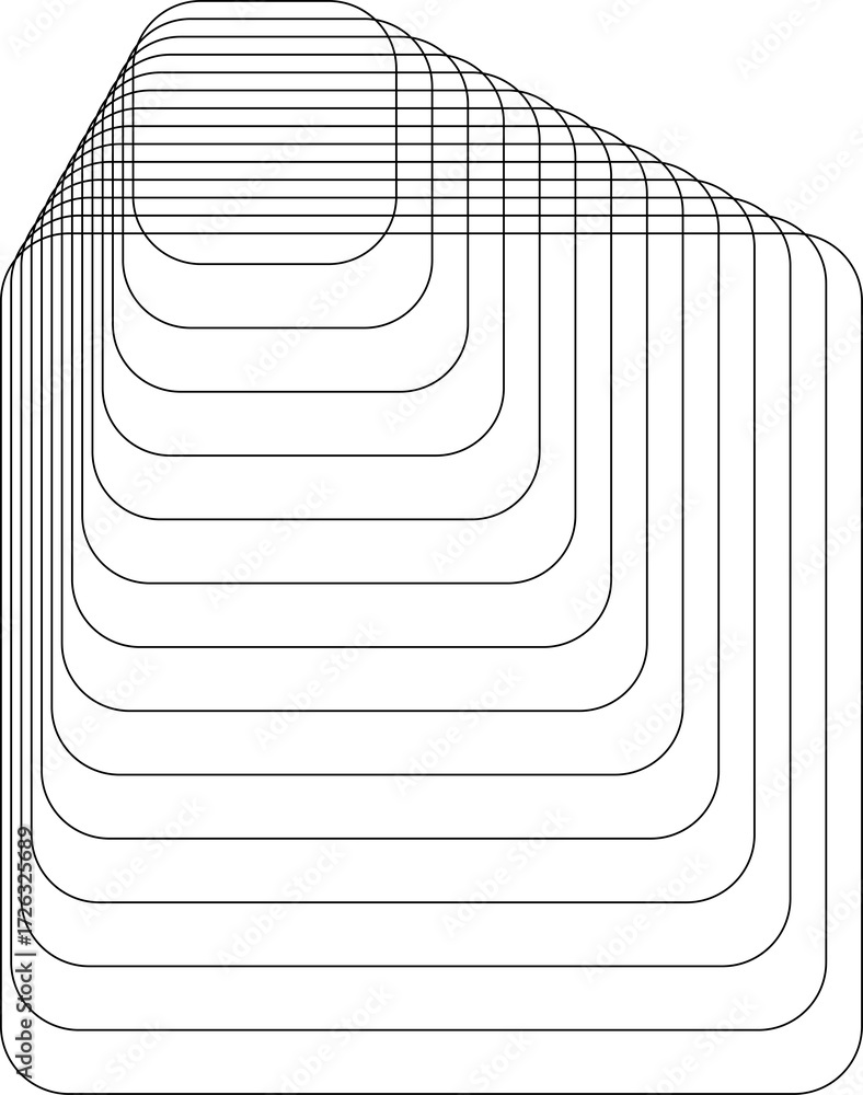 Poster rounded square blending line. technology elements