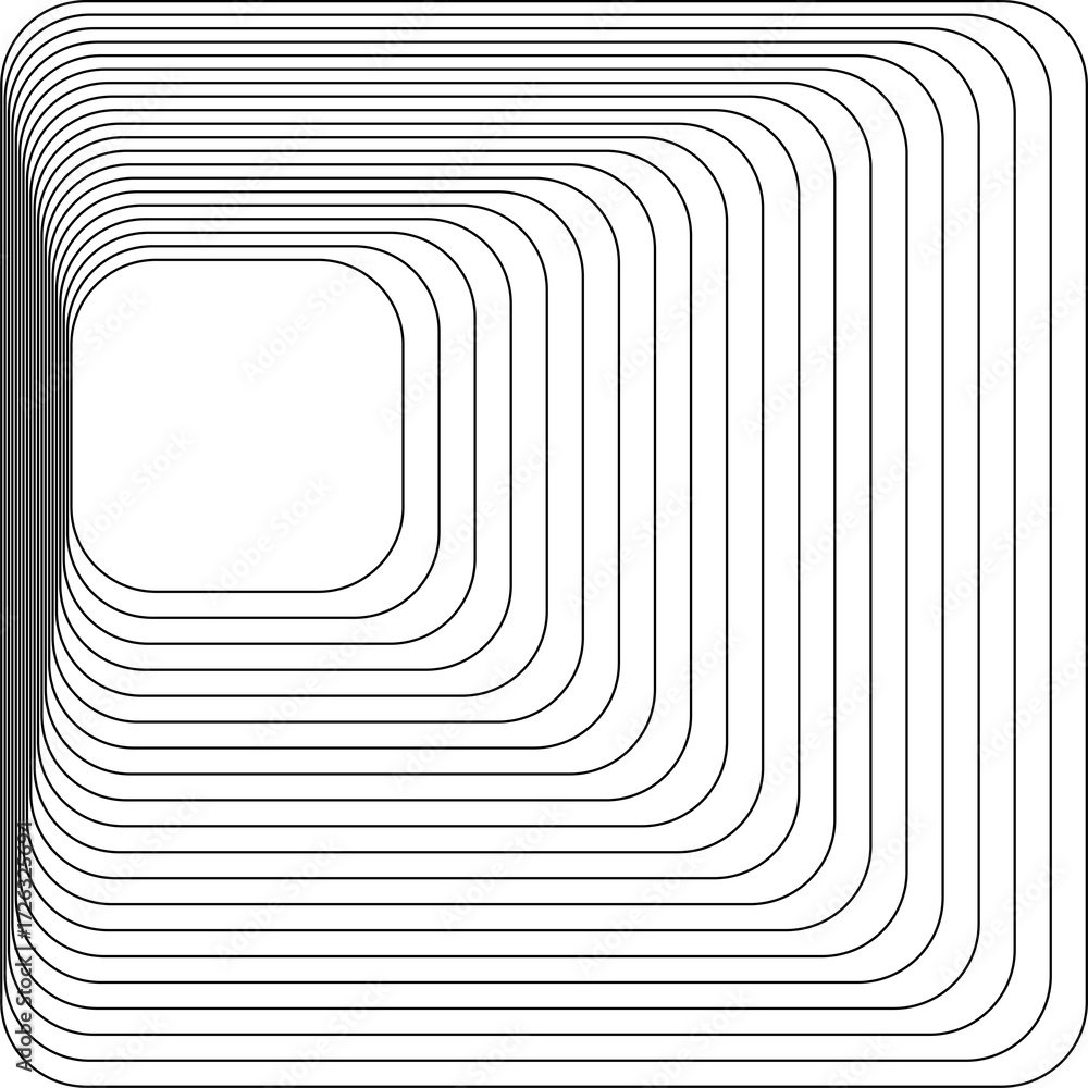 Poster rounded square blending line. technology elements