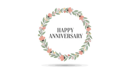 Elegant floral wreath with 