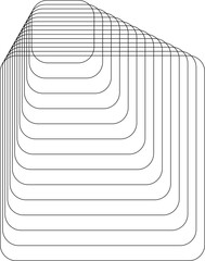 Rounded square blending line. Technology elements