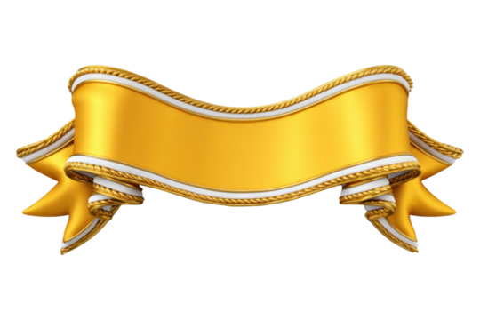 Designing classic emblem headers traditional ribbon banners in digital art, isolated on transparent background