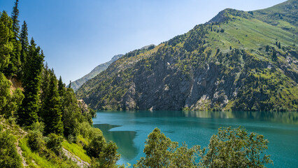 a beautiful mountain lake. a lake in the mountains © Daniil_98_03_09