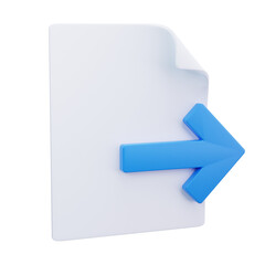 3D File Export Arrow Document Icon