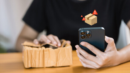 Damaged Package Complaint via Ecommerce Mobile App