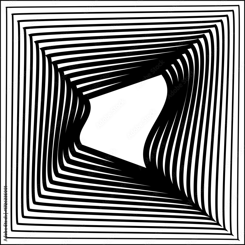 Poster square blend line effect geometric shapes. gradient frames
