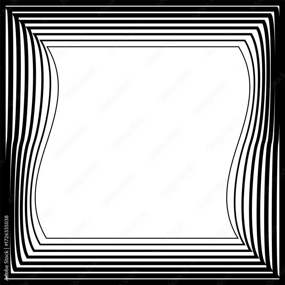 Poster square blend line effect geometric shapes. gradient frames