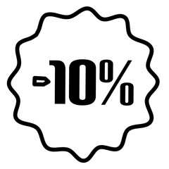 Discount Label -10% Icon