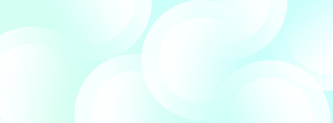 A serene and modern abstract background featuring soft, overlapping bokeh circles in a light aqua and white color palette