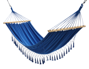 Top-Down View of Hammock, Fabric and Rope Details, isolated on transparent background PNG