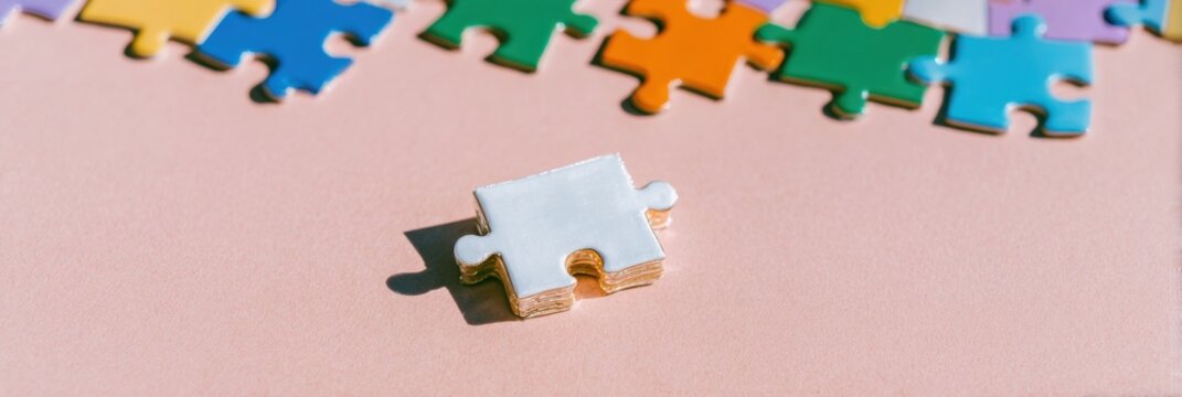 Modern Professional Concept of Unique Women Cricket Puzzle Piece Completing Teamwork Authentic Business Innovation for Marketing and Social Media Campaigns