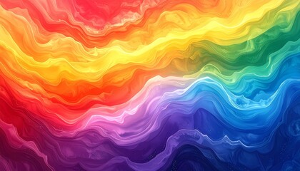 Obraz premium Abstract colorful wave pattern design with a rainbow spectrum texture illustration for a bright seamless wallpaper art backdrop