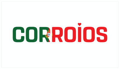 I love Corroios, Typographic design of I love Corroios on a white background, Flag typography of Corroios with heart, Vector design of I love Portugal
